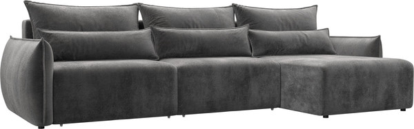 Изображение товара Диван угловой Лига Диванов Лига-051 НПБ Лонг универсальный (велюр Tower 10 серый)
