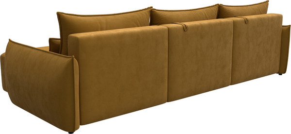 Изображение товара Диван угловой Лига Диванов Лига-051 НПБ Лонг универсальный (велюр Brut 10 желтый)