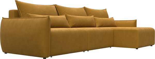 Изображение товара Диван угловой Лига Диванов Лига-051 НПБ Лонг универсальный (велюр Brut 10 желтый)