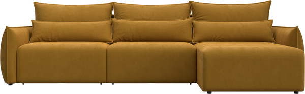 Изображение товара Диван угловой Лига Диванов Лига-051 НПБ Лонг универсальный (велюр Brut 10 желтый)