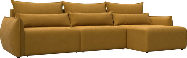 Изображение товара Диван угловой Лига Диванов Лига-051 НПБ Лонг универсальный (велюр Brut 10 желтый)