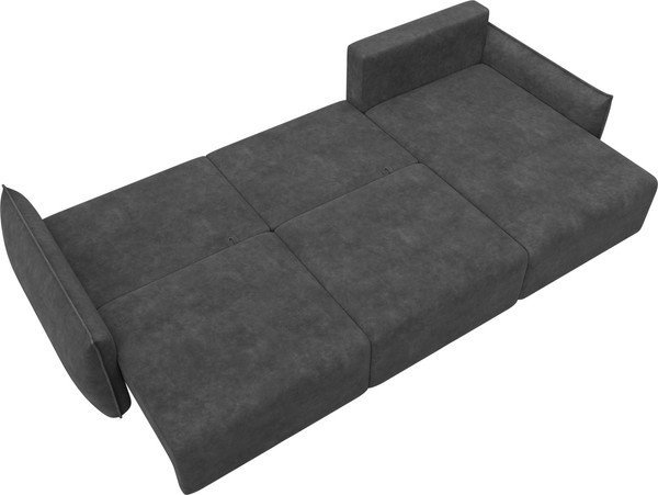 Изображение товара Диван угловой Лига Диванов Лига-051 НПБ Лонг универсальный (велюр Brut 16 темно-серый)