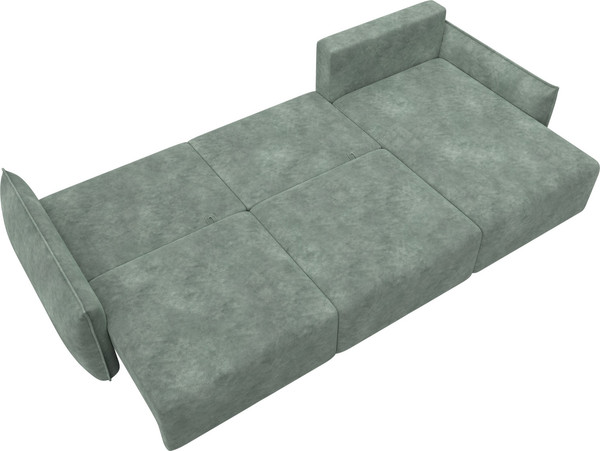 Изображение товара Диван угловой Лига Диванов Лига-051 НПБ Лонг универсальный (велюр Brut 08 зеленый)