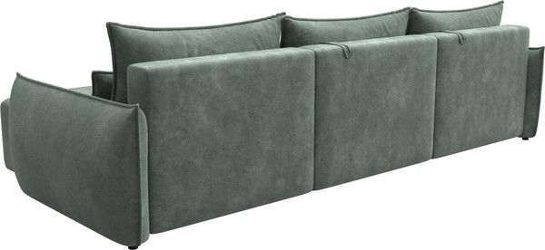 Изображение товара Диван угловой Лига Диванов Лига-051 НПБ Лонг универсальный (велюр Brut 08 зеленый)