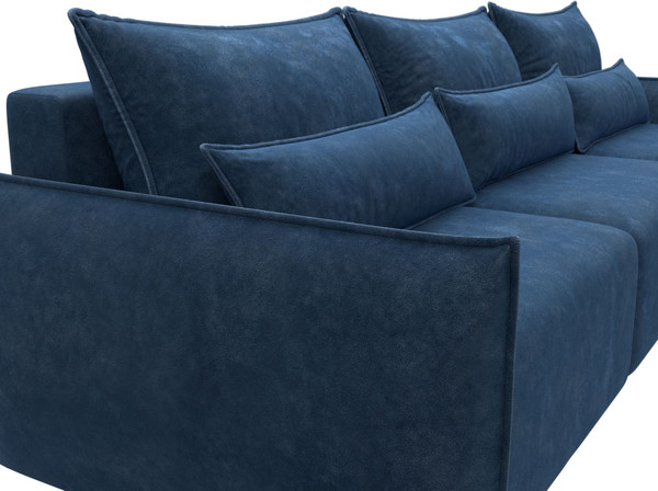 Изображение товара Диван угловой Лига Диванов Лига-051 НПБ Лонг универсальный (велюр Brut 11 синий)