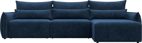 Изображение товара Диван угловой Лига Диванов Лига-051 НПБ Лонг универсальный (велюр Brut 11 синий)