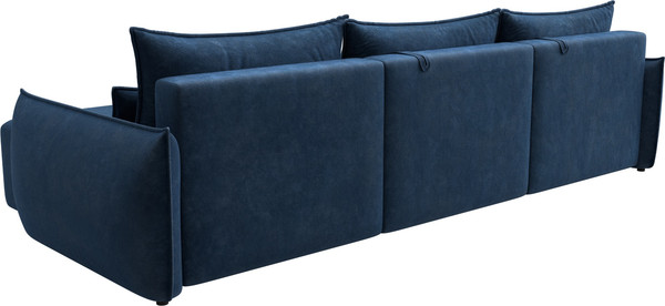 Изображение товара Диван угловой Лига Диванов Лига-051 НПБ Лонг универсальный (велюр Brut 11 синий)