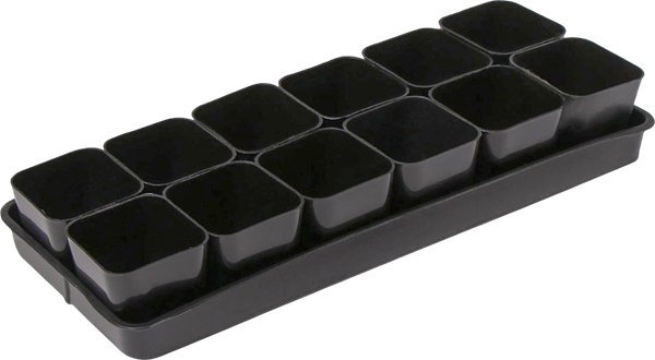 Изображение товара Набор горшков для рассады GREENGO 1839721 (12шт, микс)