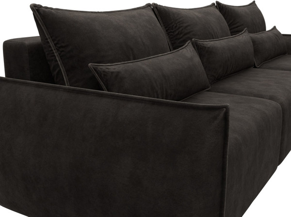 Изображение товара Диван угловой Лига Диванов Лига-051 НПБ Лонг универсальный (велюр Brut 17 коричневый)