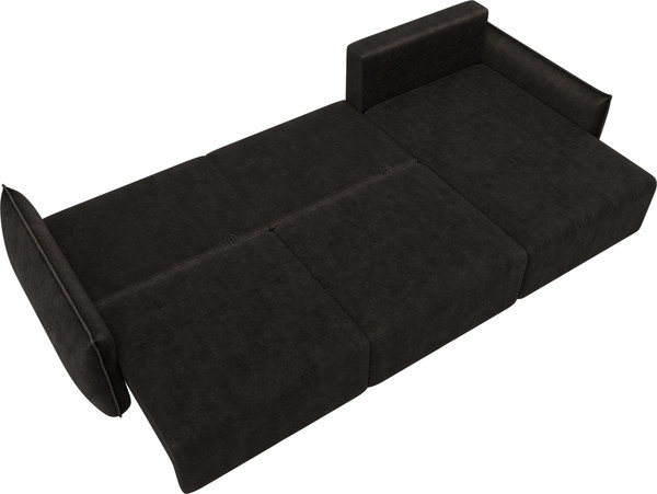 Изображение товара Диван угловой Лига Диванов Лига-051 НПБ Лонг универсальный (велюр Brut 17 коричневый)