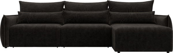 Изображение товара Диван угловой Лига Диванов Лига-051 НПБ Лонг универсальный (велюр Brut 17 коричневый)