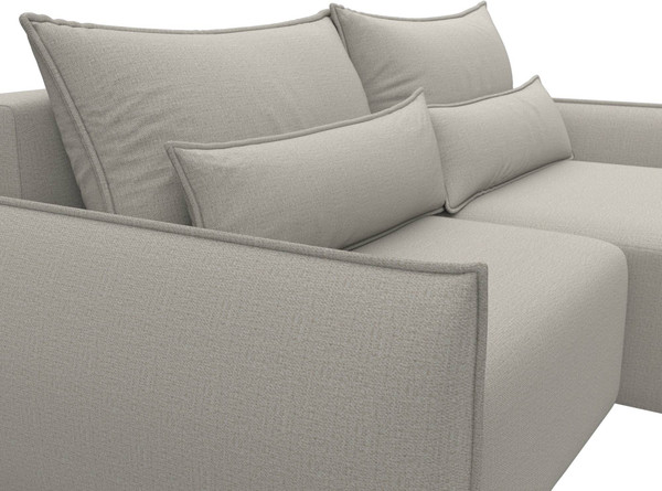 Изображение товара Диван угловой Лига Диванов Лига-051 НПБ универсальный (рогожка амур 02 бежевый)