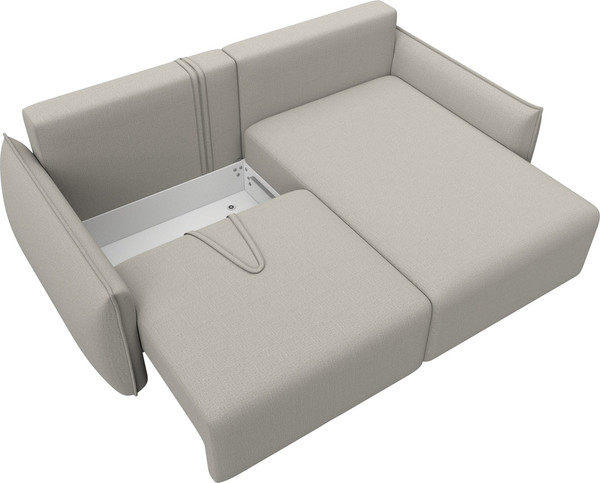 Изображение товара Диван угловой Лига Диванов Лига-051 НПБ универсальный (рогожка амур 02 бежевый)