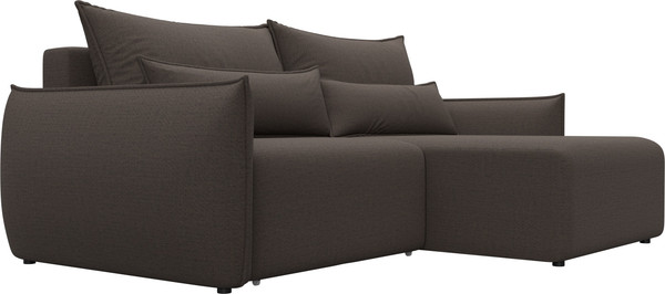 Изображение товара Диван угловой Лига Диванов Лига-051 НПБ универсальный (рогожка амур 05 коричневый)