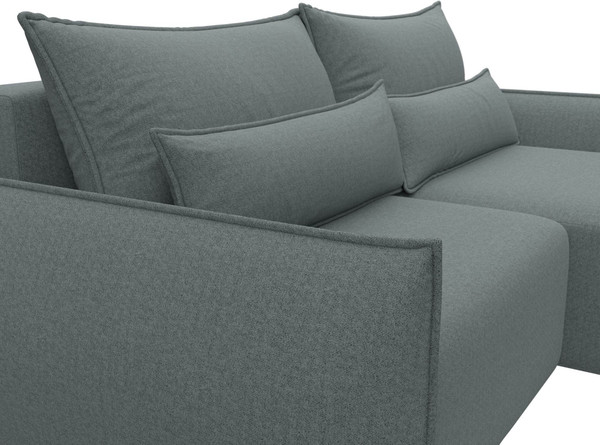 Изображение товара Диван угловой Лига Диванов Лига-051 НПБ универсальный (рогожка амур 07 серый)