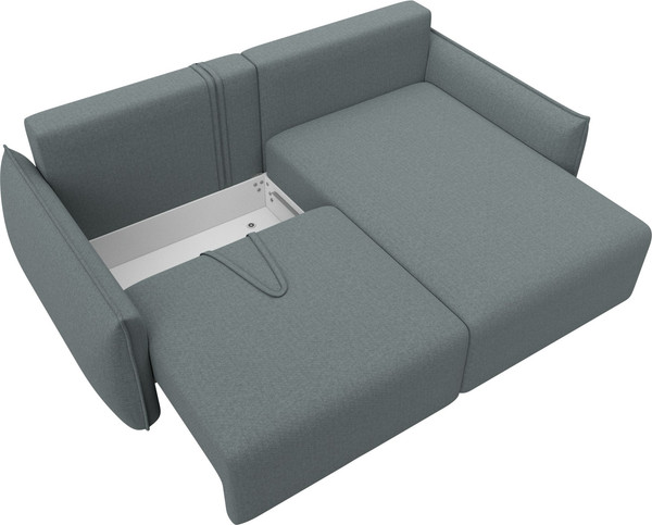 Изображение товара Диван угловой Лига Диванов Лига-051 НПБ универсальный (рогожка амур 07 серый)