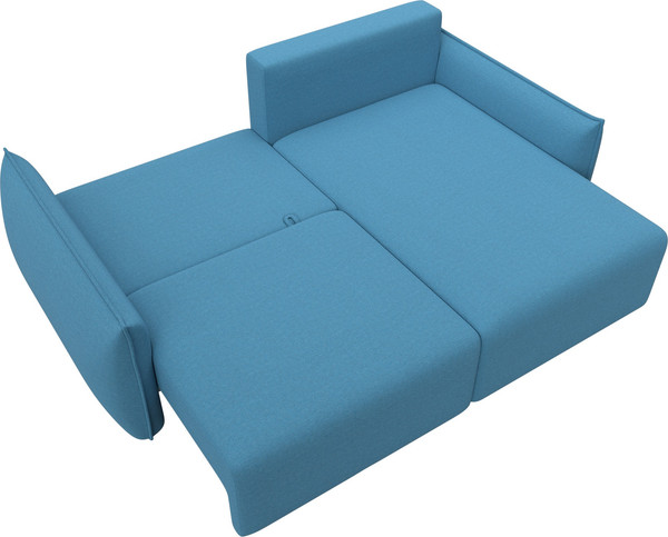 Изображение товара Диван угловой Лига Диванов Лига-051 НПБ универсальный (рогожка амур 10 голубой)