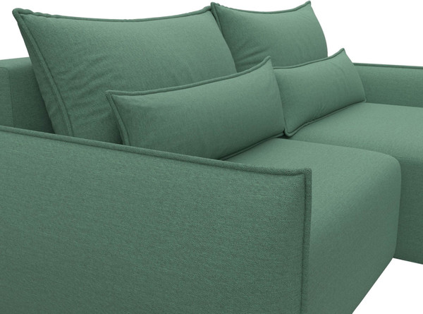 Изображение товара Диван угловой Лига Диванов Лига-051 НПБ универсальный (рогожка амур 11 зеленый)