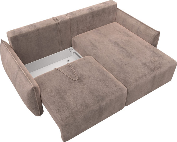 Изображение товара Диван угловой Лига Диванов Лига-051 НПБ универсальный (велюр Tower 05 бежевый)