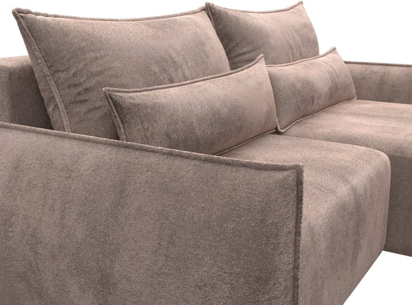 Изображение товара Диван угловой Лига Диванов Лига-051 НПБ универсальный (велюр Tower 05 бежевый)