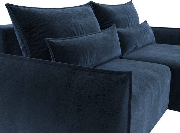 Изображение товара Диван угловой Лига Диванов Лига-051 НПБ универсальный (велюр Tower 13 синий)