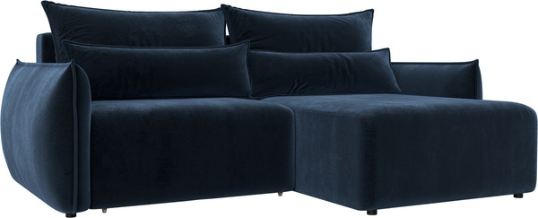Изображение товара Диван угловой Лига Диванов Лига-051 НПБ универсальный (велюр Tower 13 синий)