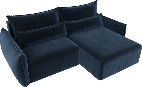 Изображение товара Диван угловой Лига Диванов Лига-051 НПБ универсальный (велюр Tower 13 синий)