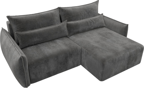 Изображение товара Диван угловой Лига Диванов Лига-051 НПБ универсальный (велюр Tower 10 серый)