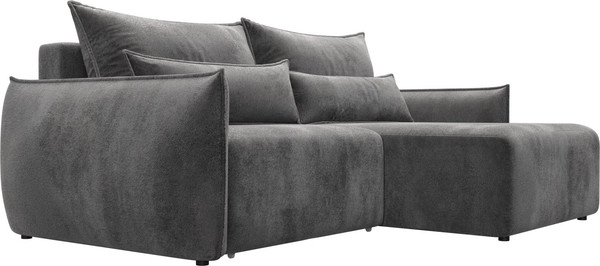 Изображение товара Диван угловой Лига Диванов Лига-051 НПБ универсальный (велюр Tower 10 серый)