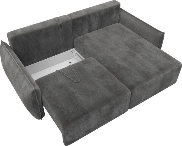 Изображение товара Диван угловой Лига Диванов Лига-051 НПБ универсальный (велюр Tower 10 серый)