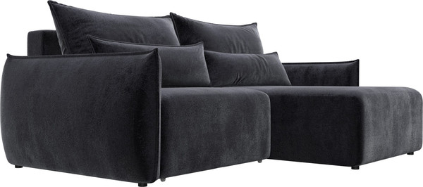 Изображение товара Диван угловой Лига Диванов Лига-051 НПБ универсальный (велюр Tower 11 темно-серый)