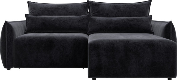 Изображение товара Диван угловой Лига Диванов Лига-051 НПБ универсальный (велюр Tower 11 темно-серый)