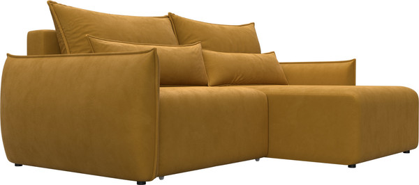 Изображение товара Диван угловой Лига Диванов Лига-051 НПБ универсальный (велюр Brut 10 желтый)