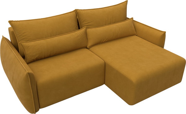 Изображение товара Диван угловой Лига Диванов Лига-051 НПБ универсальный (велюр Brut 10 желтый)