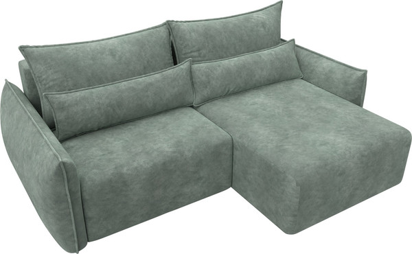 Изображение товара Диван угловой Лига Диванов Лига-051 НПБ универсальный (велюр Brut 08 зеленый)