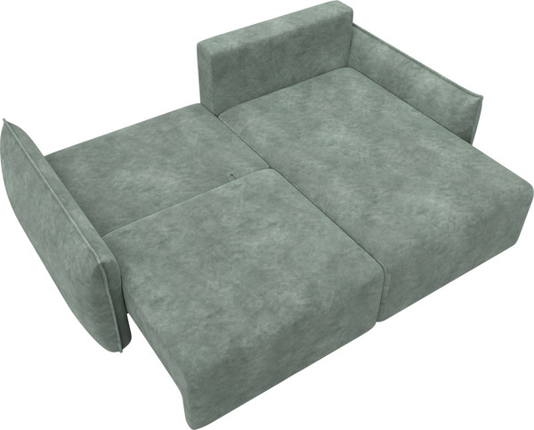Изображение товара Диван угловой Лига Диванов Лига-051 НПБ универсальный (велюр Brut 08 зеленый)