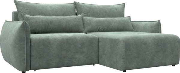 Изображение товара Диван угловой Лига Диванов Лига-051 НПБ универсальный (велюр Brut 08 зеленый)