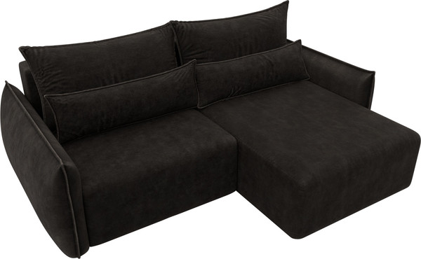Изображение товара Диван угловой Лига Диванов Лига-051 НПБ универсальный (велюр Brut 17 коричневый)