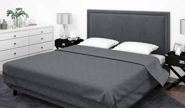 Изображение товара Покрывало Бояртекс Ультрастеп гл/кр. №18-0201 (240x210, верх/низ графитовый)