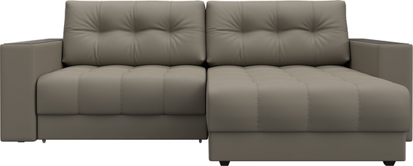 Изображение товара Диван угловой Лига Диванов Лига-049 НПБ универсальный с декором (экокожа Grifon 04 бежевый)