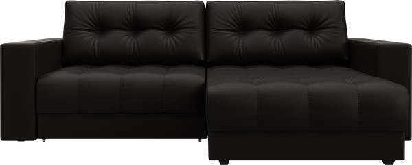 Изображение товара Диван угловой Лига Диванов Лига-049 НПБ универсальный с декором (экокожа Grifon 12 коричневый)