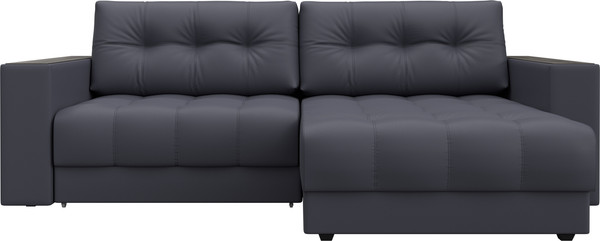 Изображение товара Диван угловой Лига Диванов Лига-049 НПБ универсальный с декором (экокожа Grifon 15 серый)