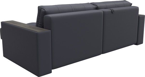 Изображение товара Диван угловой Лига Диванов Лига-049 НПБ универсальный с декором (экокожа Grifon 15 серый)