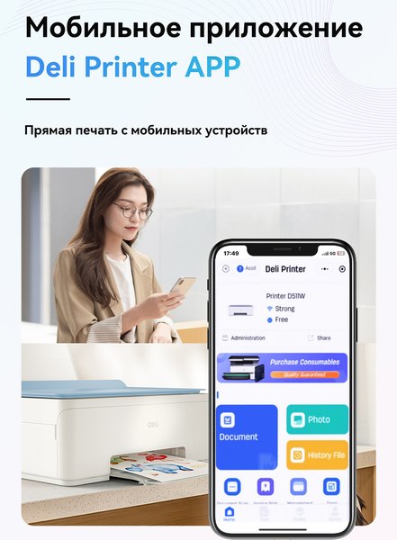 Изображение товара МФУ Deli D511W
