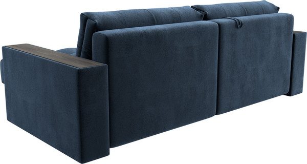 Изображение товара Диван угловой Лига Диванов Лига-049 НПБ универсальный с декором (велюр Tower 13 синий)
