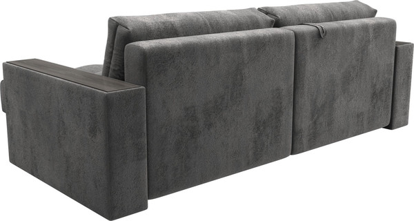 Изображение товара Диван угловой Лига Диванов Лига-049 НПБ универсальный с декором (велюр Tower 10 серый)