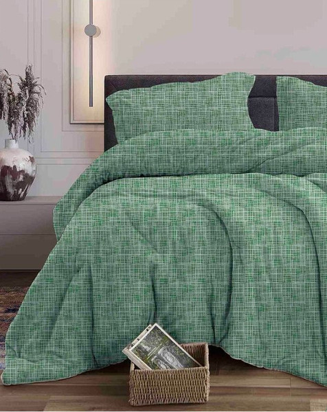 Изображение товара Комплект постельного белья Бояртекс № 343 Контур Вид 3 (N) Евро-стандарт (бязь, зеленый)