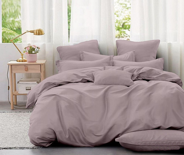 Изображение товара Комплект постельного белья Реноме 1.5сп Оливковая коллекция на резинке Серебр.-розовый 15-2706 (поплин)