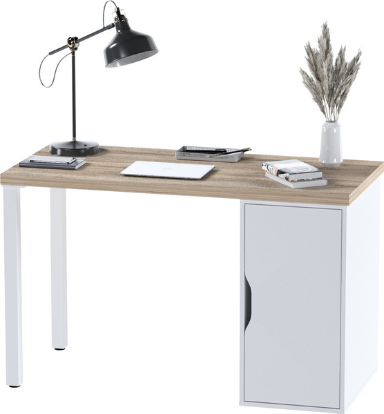 Изображение товара Письменный стол Mio Tesoro Ингар 1/DV/T (дуб беленый/белый)