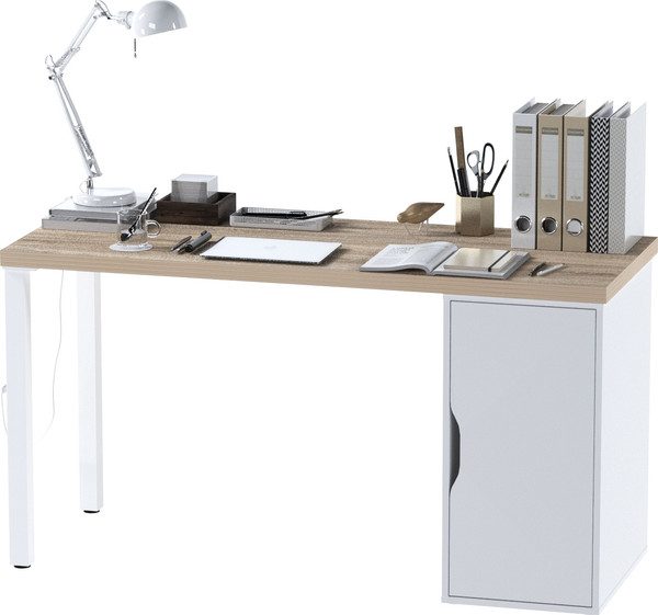 Изображение товара Письменный стол Mio Tesoro Ингар 2/DV/T (дуб беленый/белый)